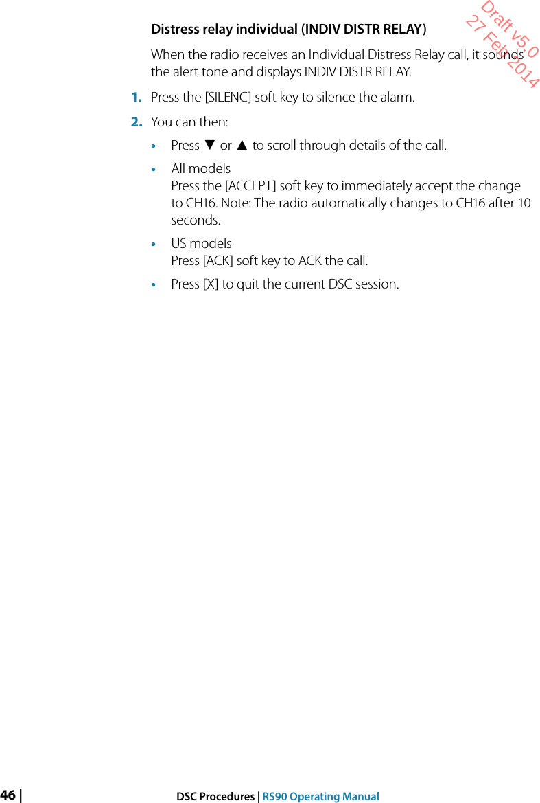 Page 46 of Navico VHFRS90 BASE STATION VHF RADIO User Manual 1