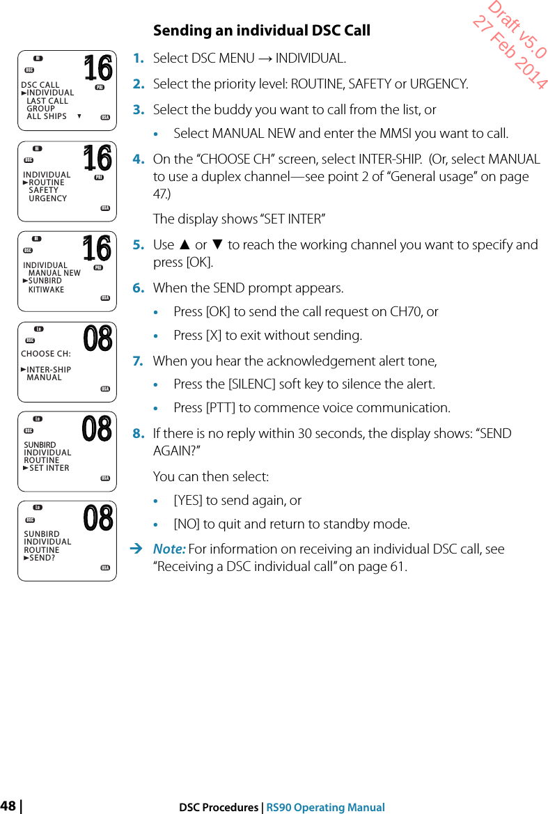 Page 48 of Navico VHFRS90 BASE STATION VHF RADIO User Manual 1