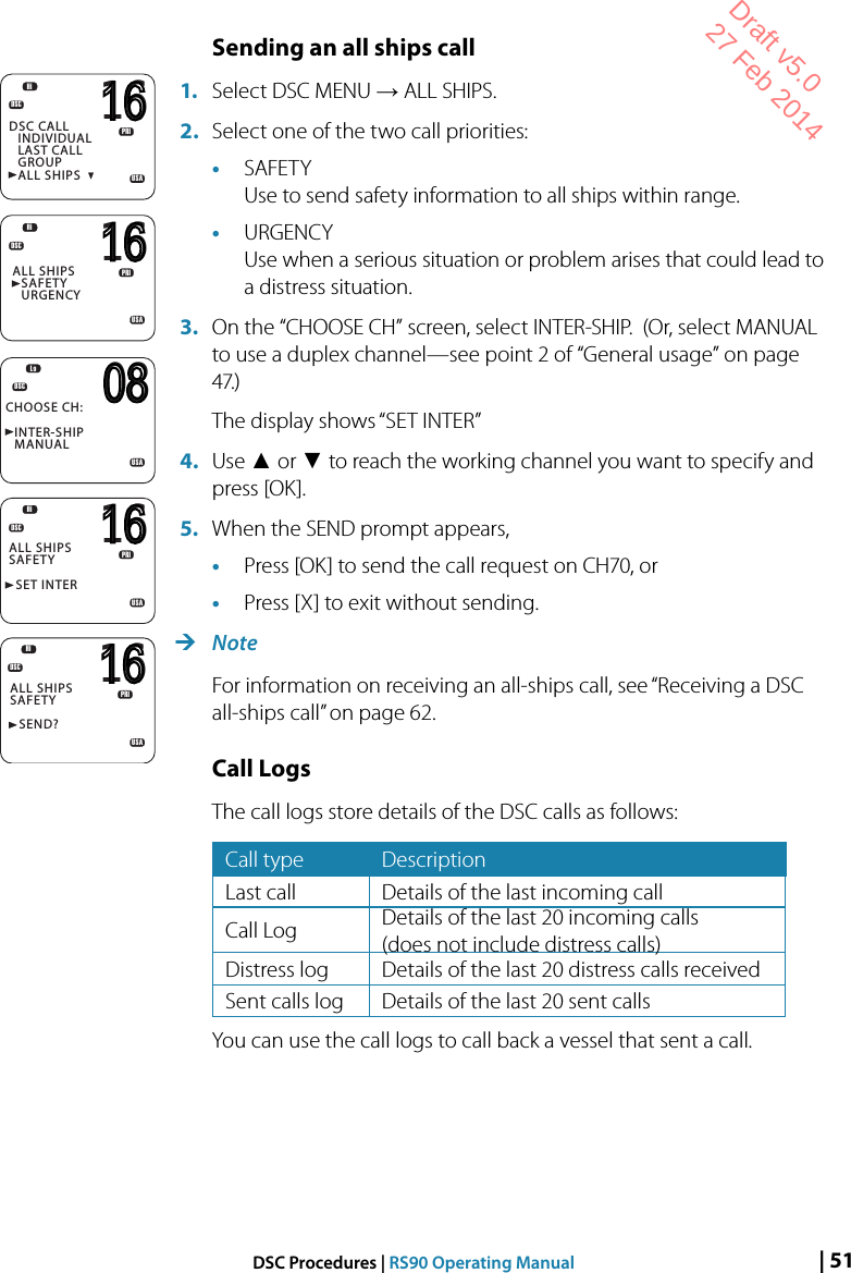 Page 51 of Navico VHFRS90 BASE STATION VHF RADIO User Manual 1