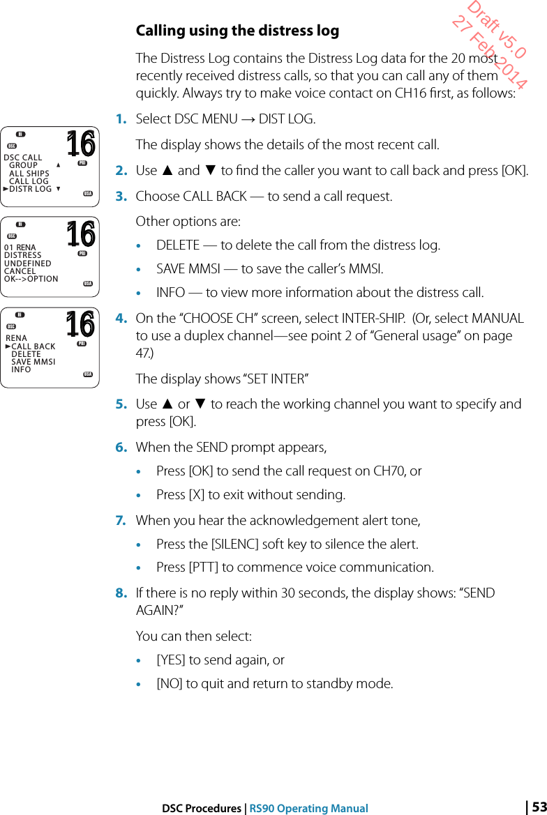 Page 53 of Navico VHFRS90 BASE STATION VHF RADIO User Manual 1