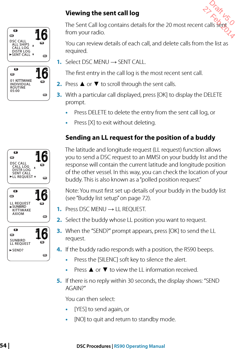 Page 54 of Navico VHFRS90 BASE STATION VHF RADIO User Manual 1