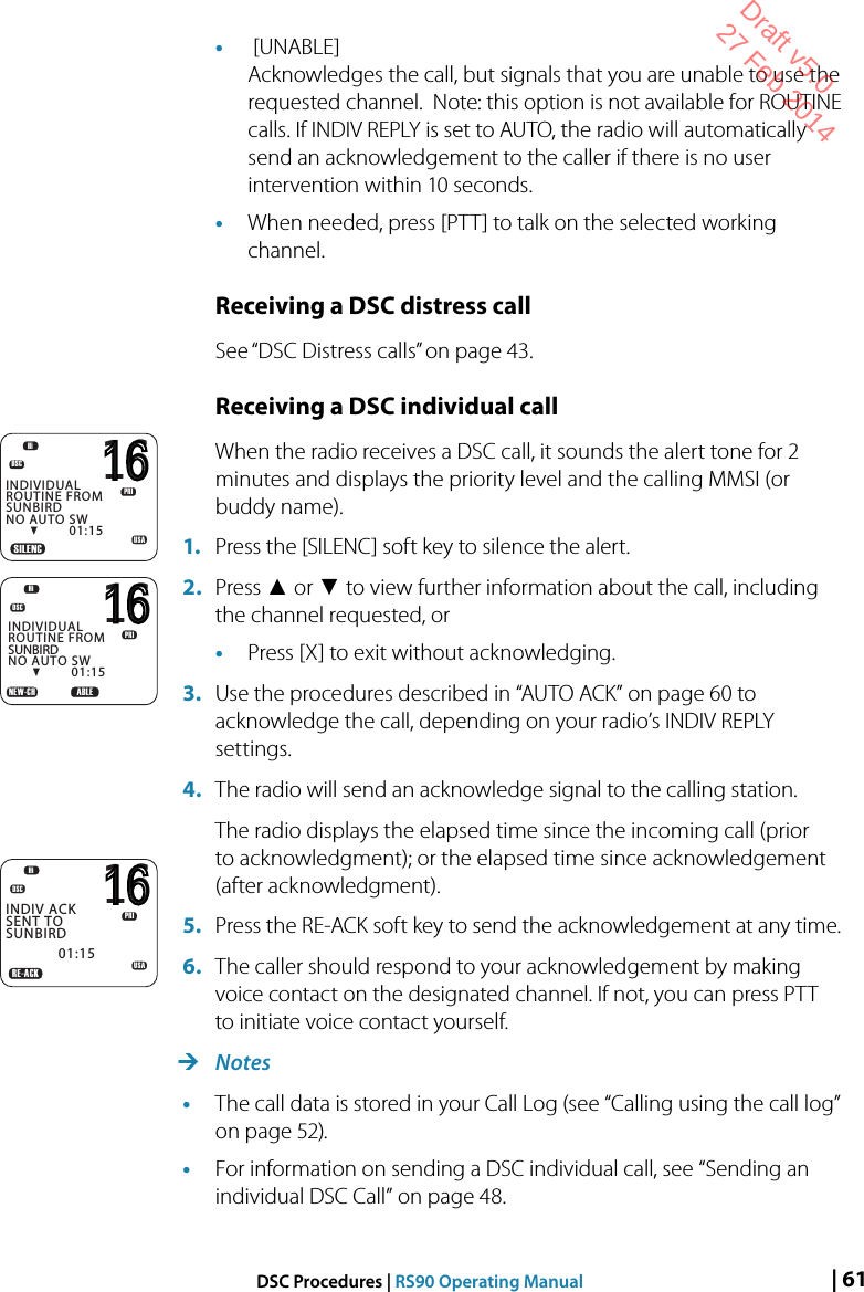 Page 61 of Navico VHFRS90 BASE STATION VHF RADIO User Manual 1