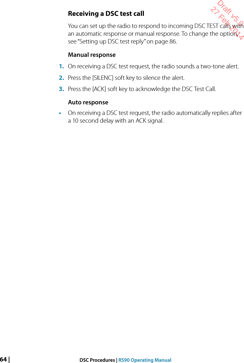 Page 64 of Navico VHFRS90 BASE STATION VHF RADIO User Manual 1