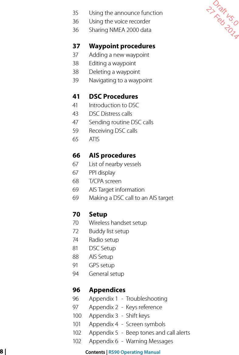 Page 8 of Navico VHFRS90 BASE STATION VHF RADIO User Manual 1