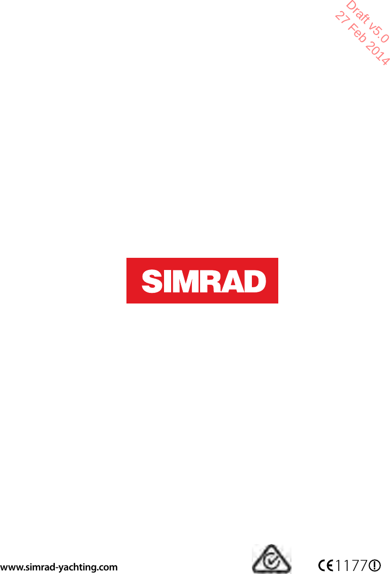 www.simrad-yachting.com 1177Draft v5.0 27 Feb 2014