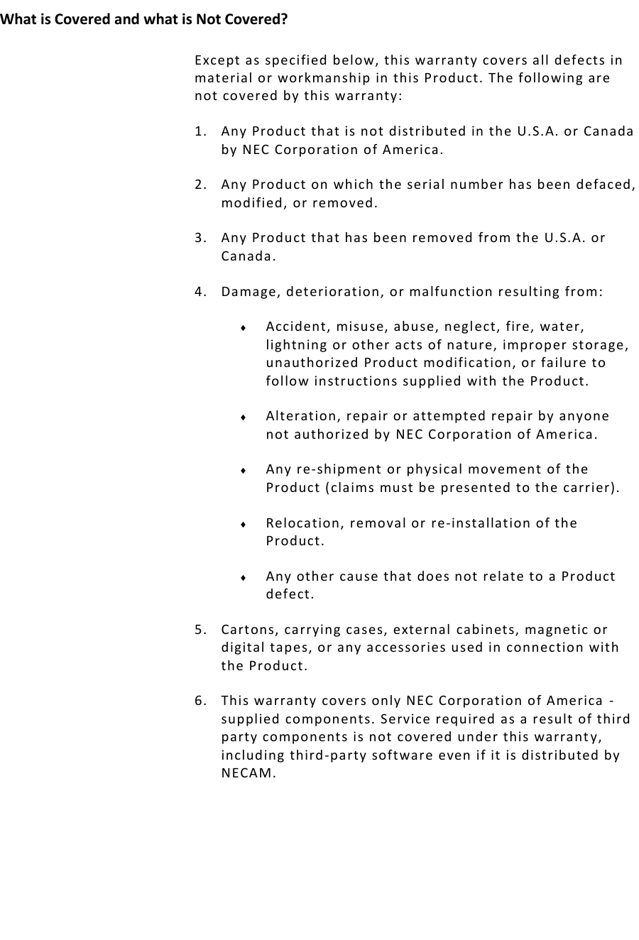 Page 6 of 10 - Nec Nec-Express5800-R120D-1M-Warranty-Guide- 1000 Series ServerCare Guide  Nec-express5800-r120d-1m-warranty-guide