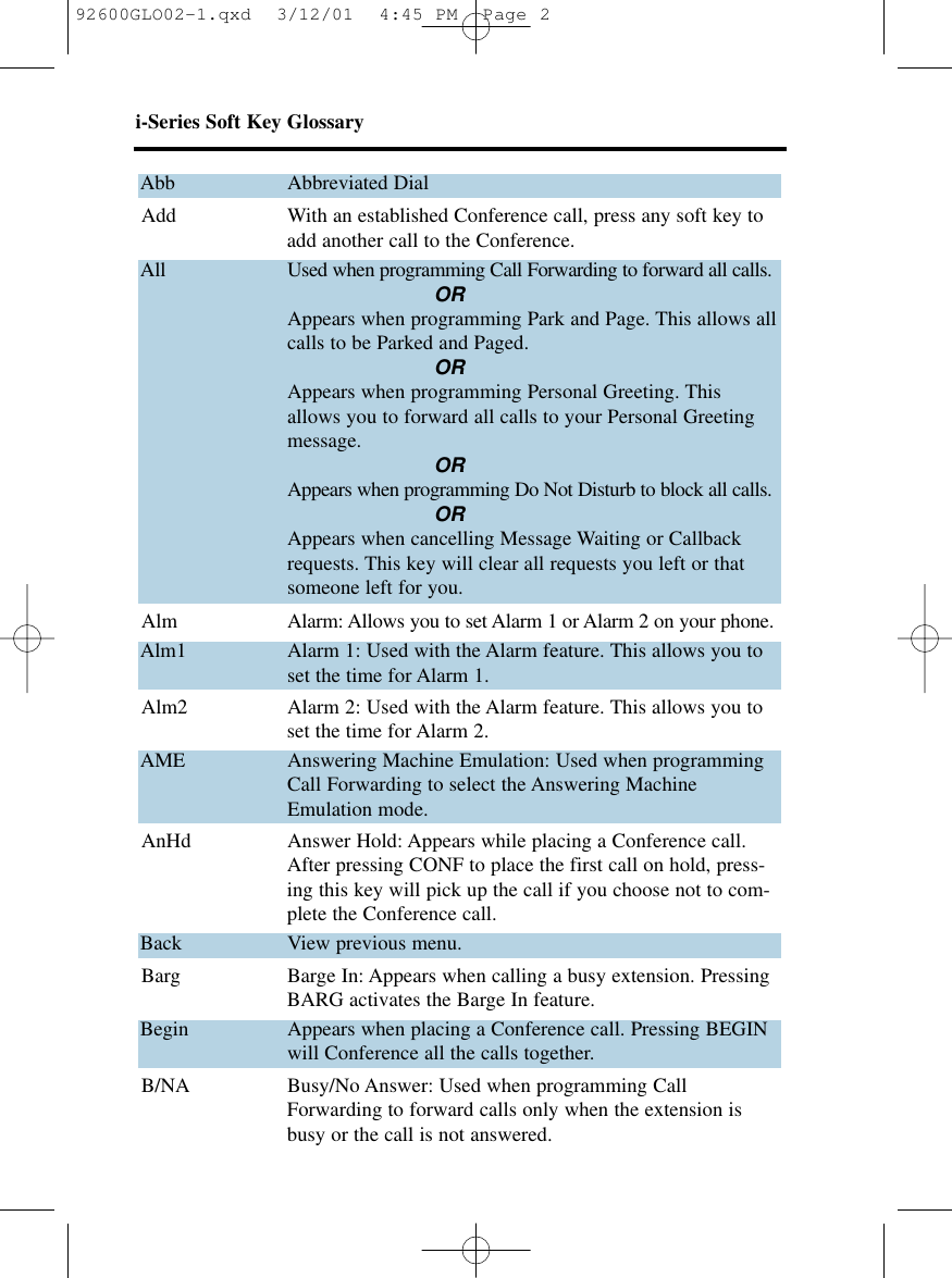 Page 2 of 8 - Nec Nec-I-Series-Users-Manual- 92600GLO02-1  Nec-i-series-users-manual