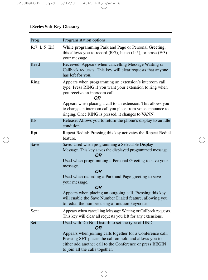 Page 6 of 8 - Nec Nec-I-Series-Users-Manual- 92600GLO02-1  Nec-i-series-users-manual