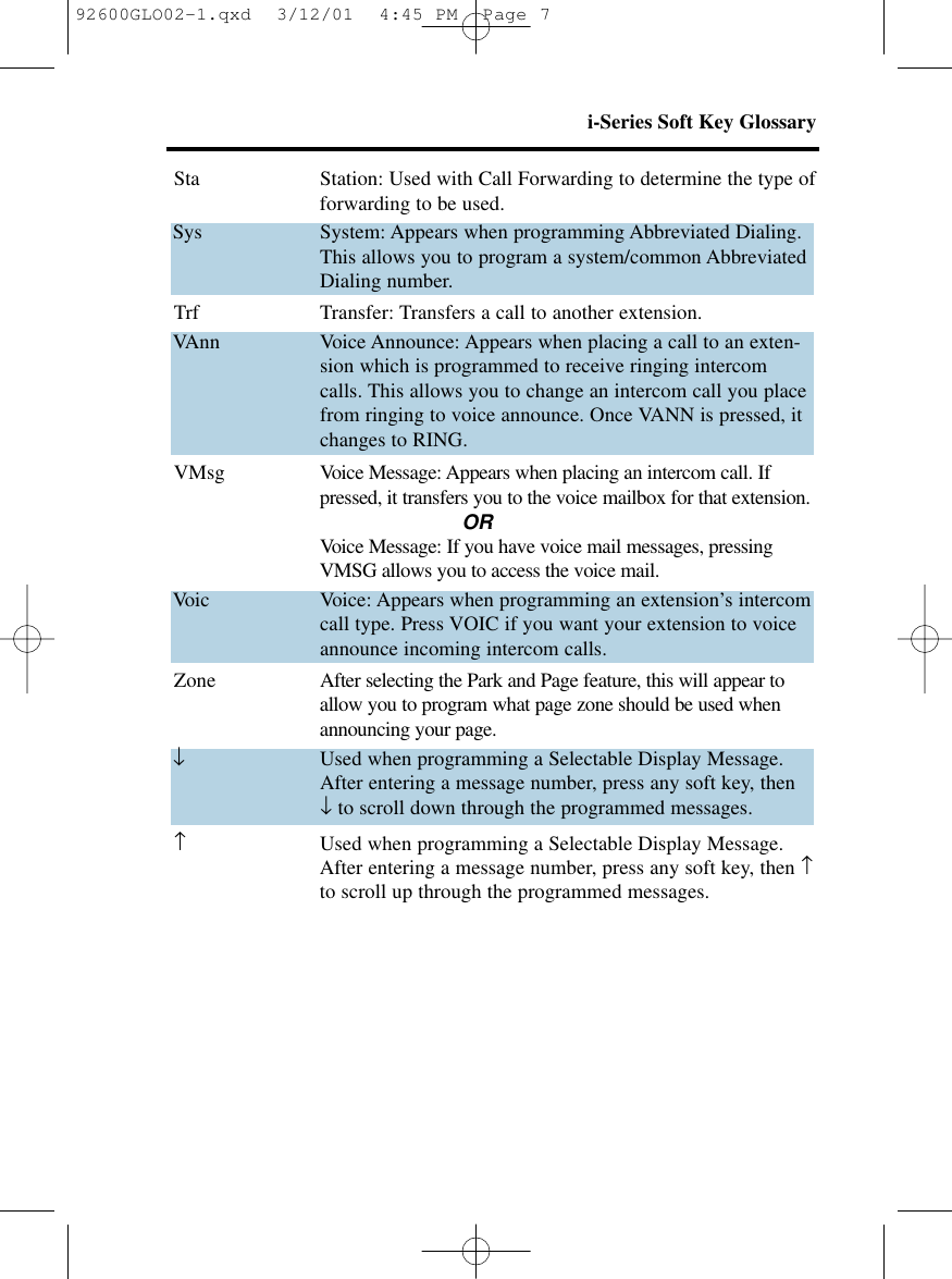 Page 7 of 8 - Nec Nec-I-Series-Users-Manual- 92600GLO02-1  Nec-i-series-users-manual