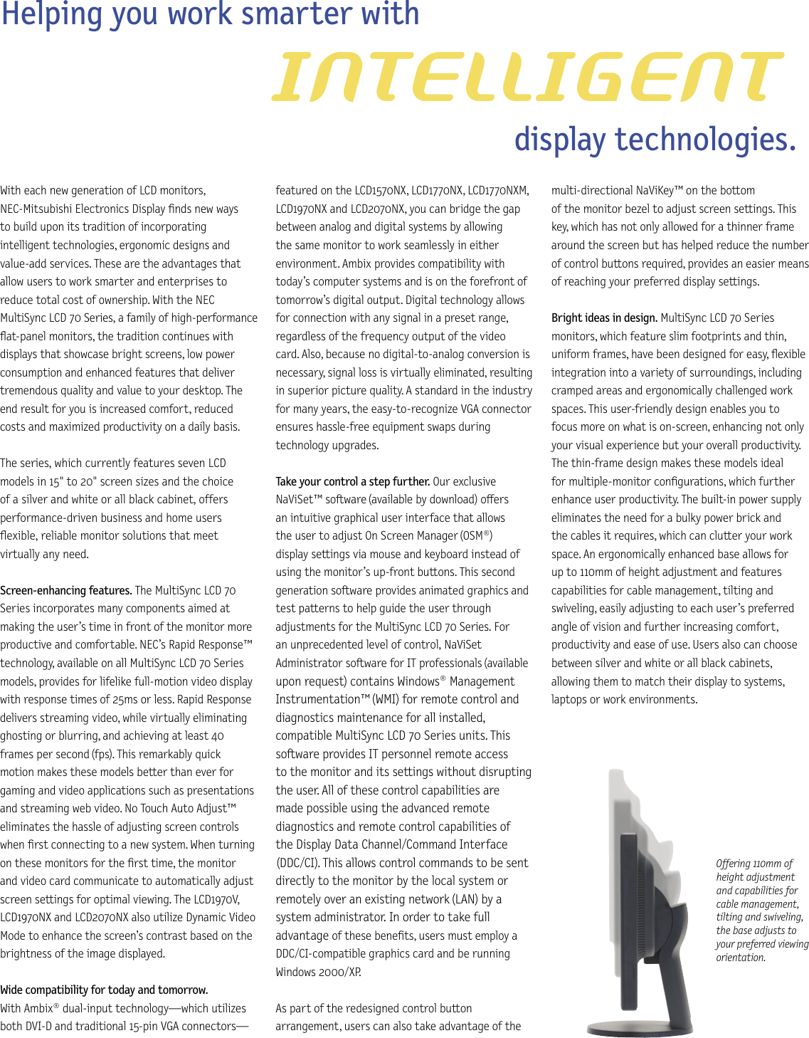 Page 2 of 4 - Nec Nec-Lcd-70-Series-Users-Manual- 70series_22405  Nec-lcd-70-series-users-manual