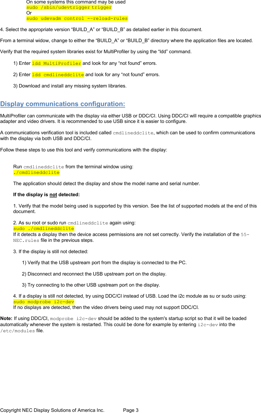 Page 3 of 6 - Nec Nec-Multiprofiler-Installation-Instructions- Display Solutions  Nec-multiprofiler-installation-instructions