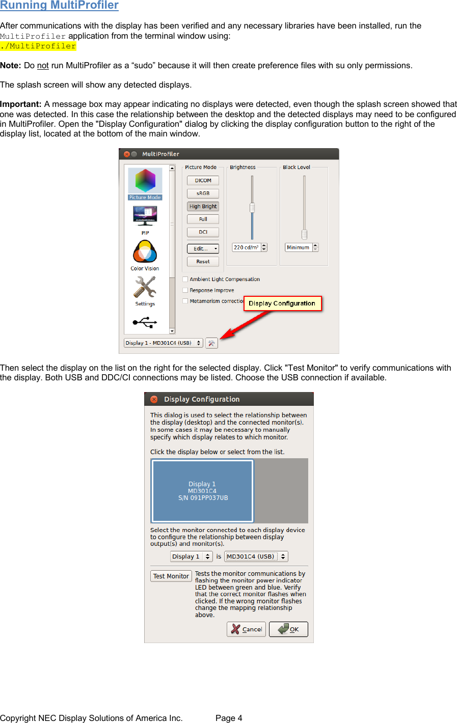 Page 4 of 6 - Nec Nec-Multiprofiler-Installation-Instructions- Display Solutions  Nec-multiprofiler-installation-instructions