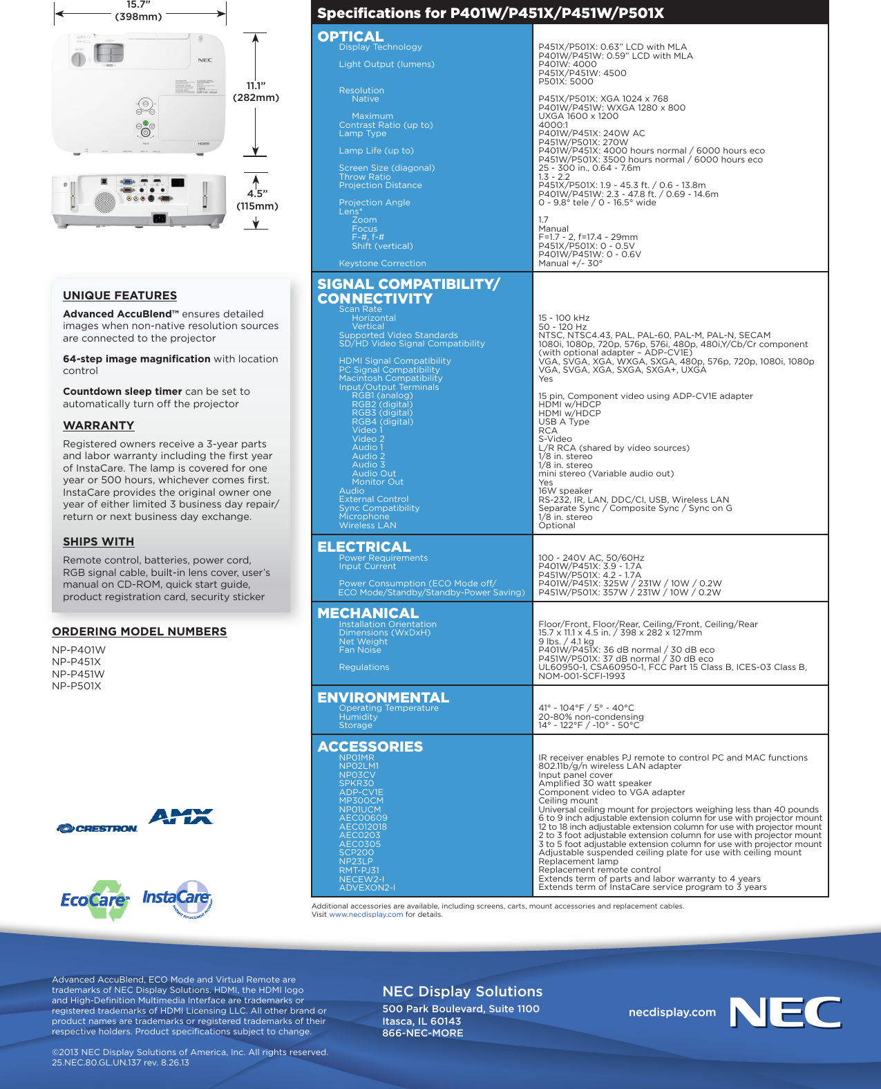 Page 4 of 4 - Nec Nec-Np-P401W-Brochure-  Nec-np-p401w-brochure