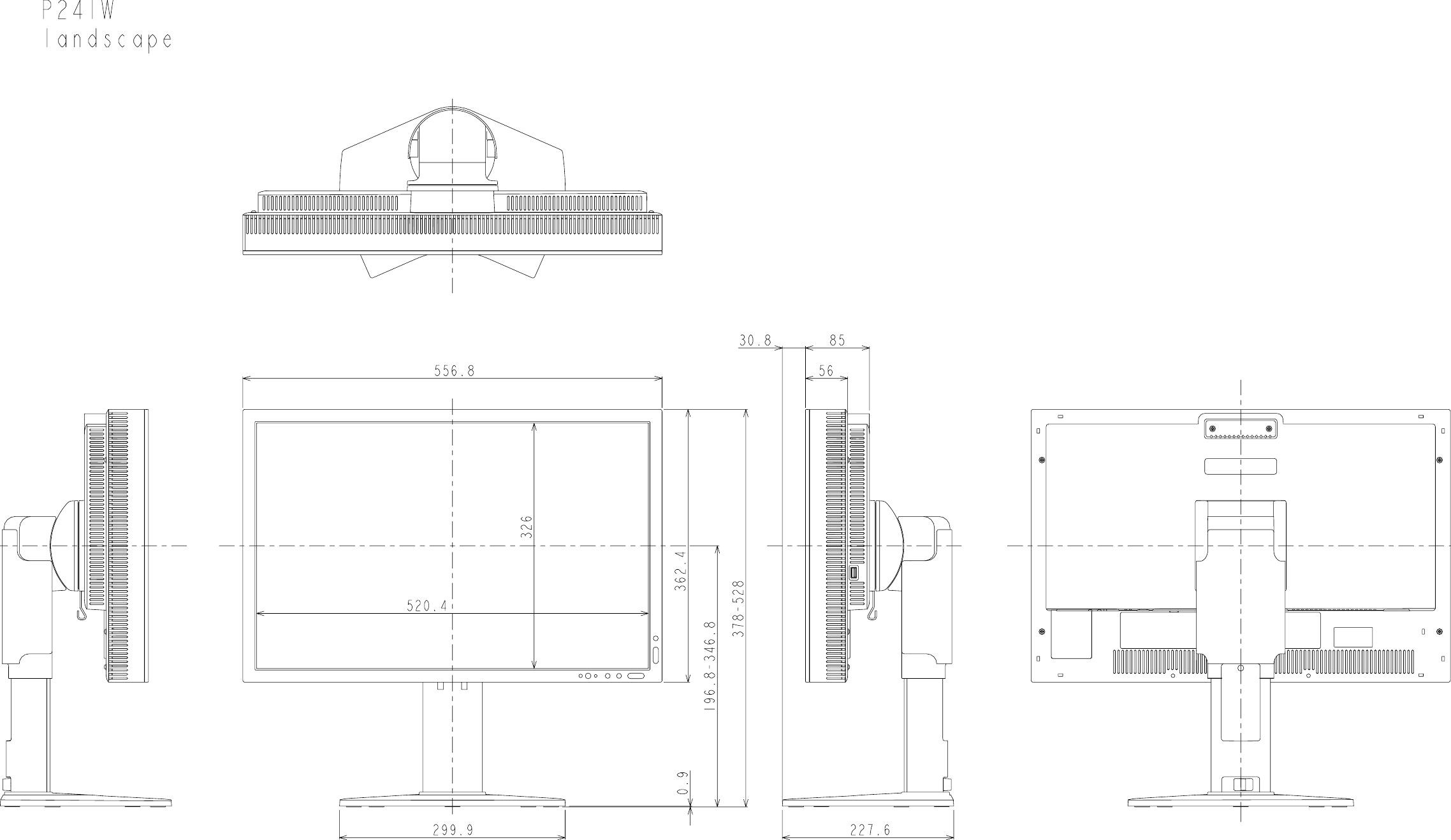 Page 1 of 2 - Nec Nec-P242W-Bk-Mechanical-Drawings-  Nec-p242w-bk-mechanical-drawings