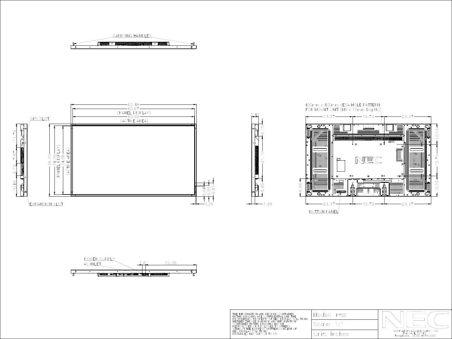 Page 1 of 1 - Nec Nec-P703-Mechanical-Drawings- P703_.dcd  Nec-p703-mechanical-drawings