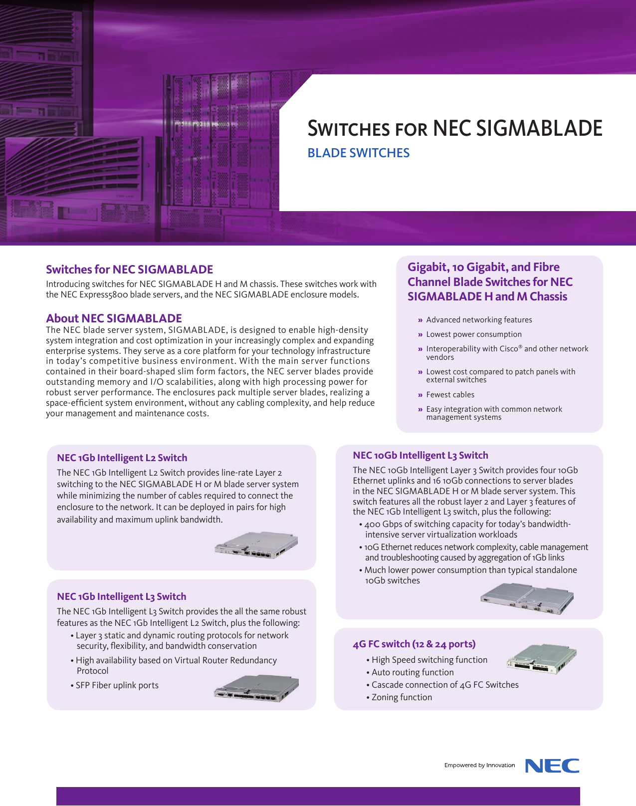 Page 1 of 2 - Nec Nec-Sigmablade-Switches-Basic-Manual-  Nec-sigmablade-switches-basic-manual