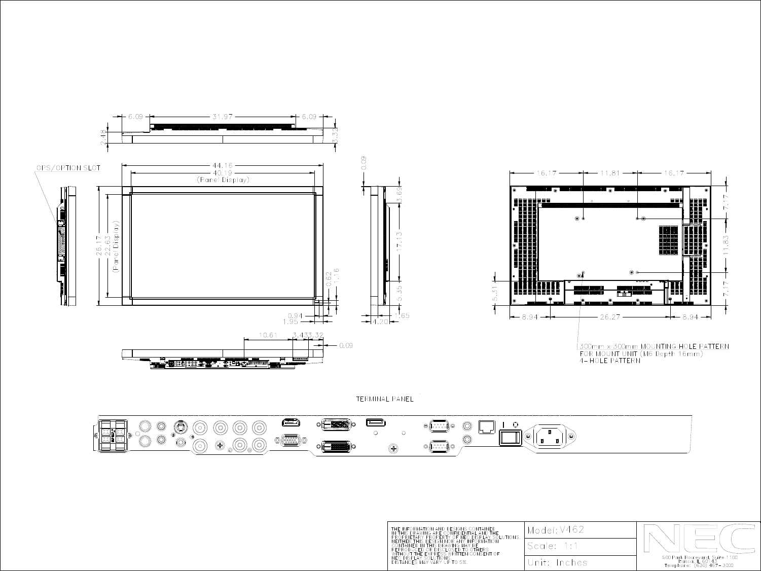 Page 1 of 1 - Nec Nec-V462-Mechanical-Drawings- V462_.dcd  Nec-v462-mechanical-drawings