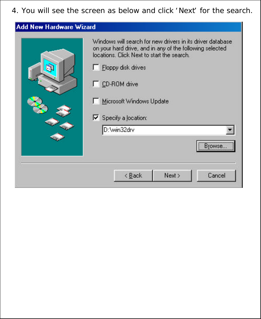 4. You will see the screen as below and click &lsquo;Next&rsquo;for the search.