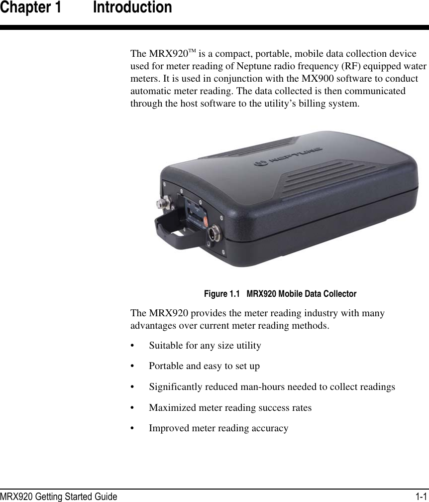 Page 15 of Neptune Technology Group MRXV4 mobile wireless data collection device User Manual MRX920 UM