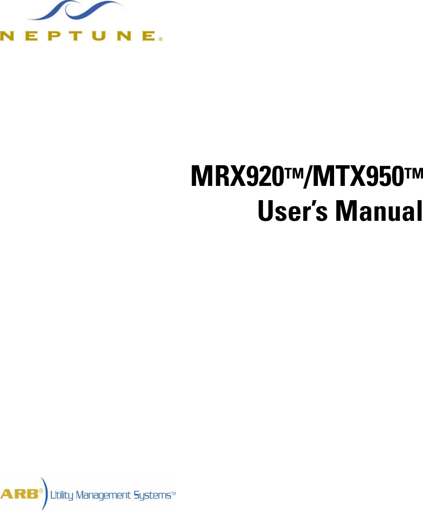 MRX920TM/MTX950TMUser’s Manual