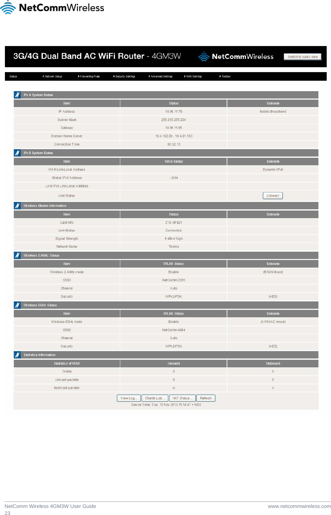  www.netcommwireless.comNetComm Wireless 4GM3W User Guide 23   