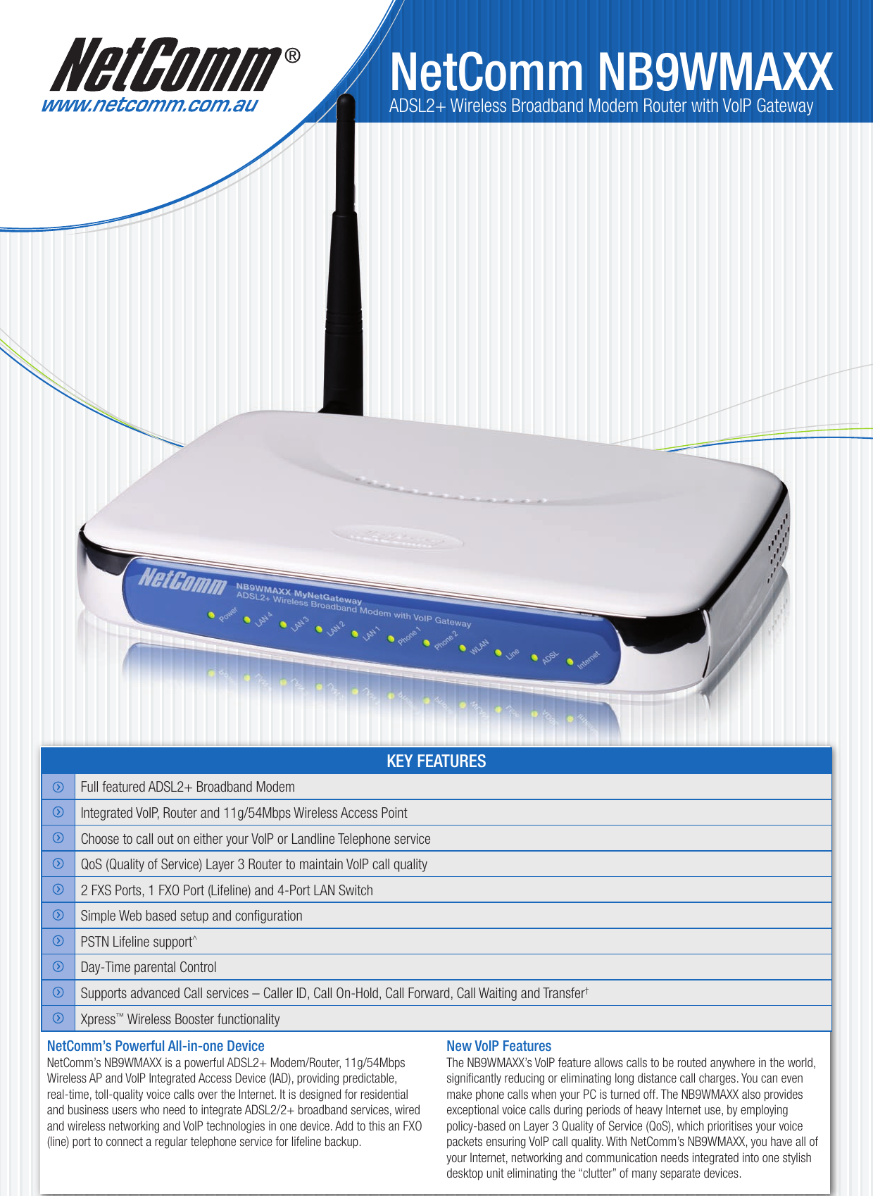 Page 1 of 2 - NetComm NB9WMAXX User Manual  To The 5055c2b7-48b3-abb4-f5af-3b6626dea93b