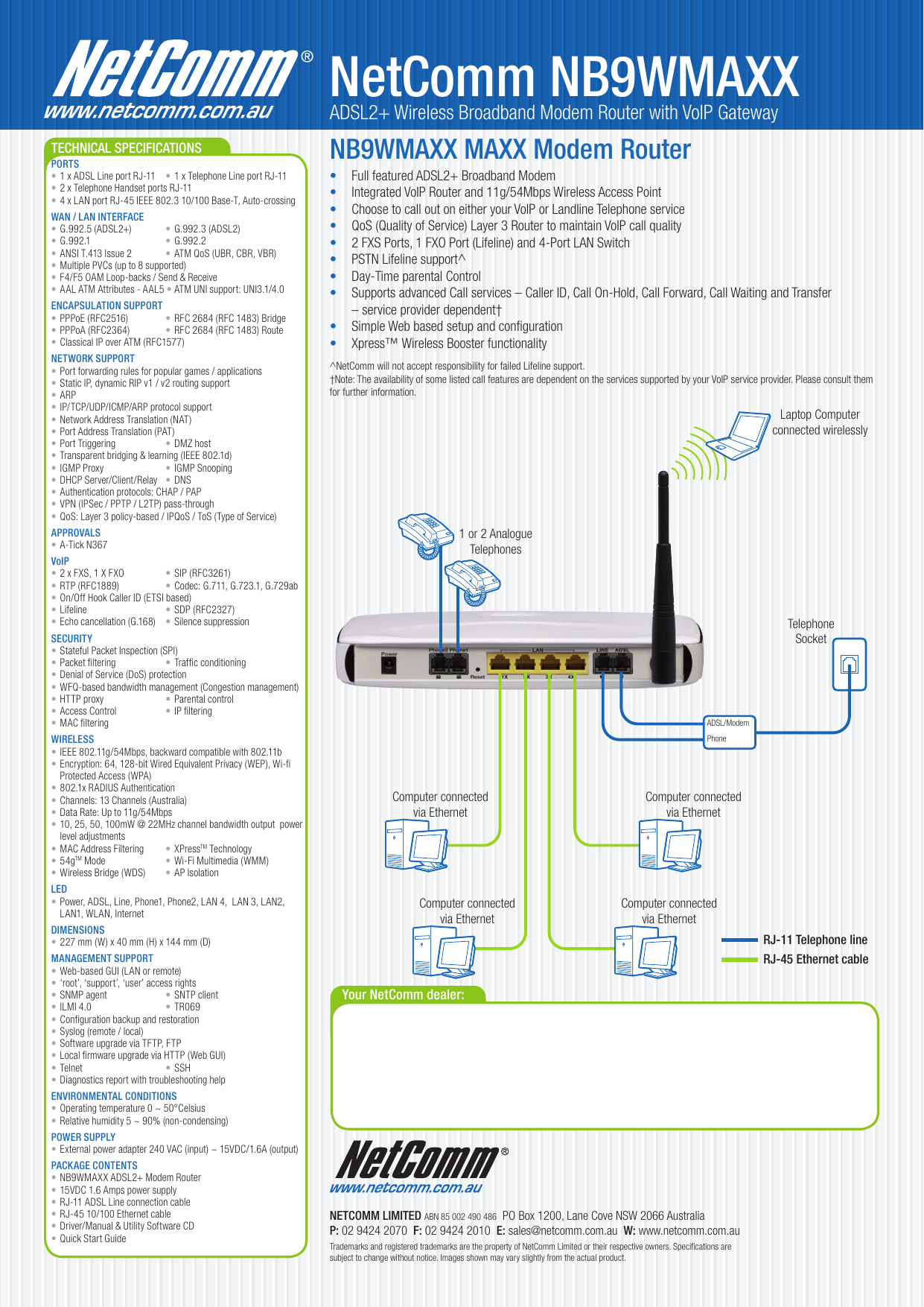 Page 2 of 2 - NetComm NB9WMAXX User Manual  To The 5055c2b7-48b3-abb4-f5af-3b6626dea93b