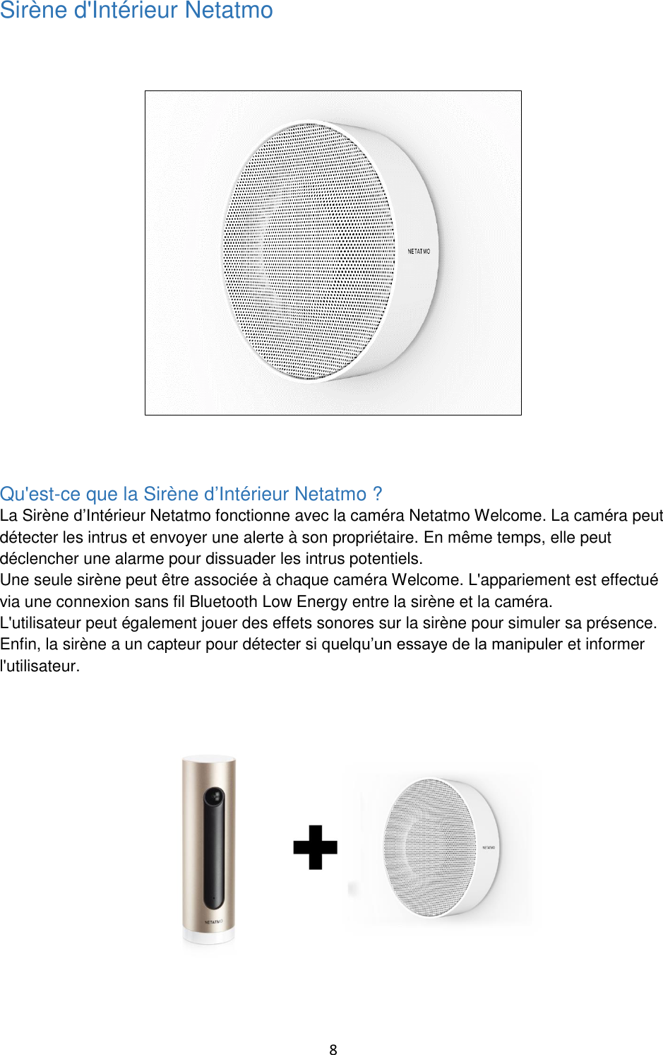Page 8 of Netatmo NIS01 Netatmo Indoor Siren User Manual 