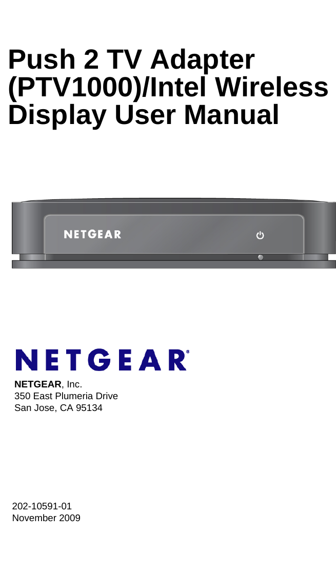 Page 1 of Netgear orporated 09400123 PUSH2TV User Manual 