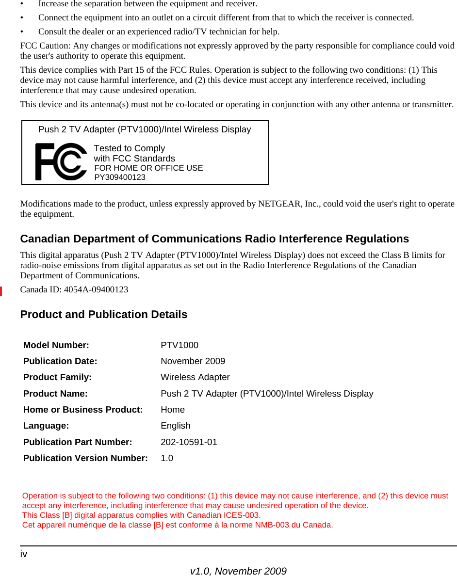 Page 4 of Netgear orporated 09400123 PUSH2TV User Manual 