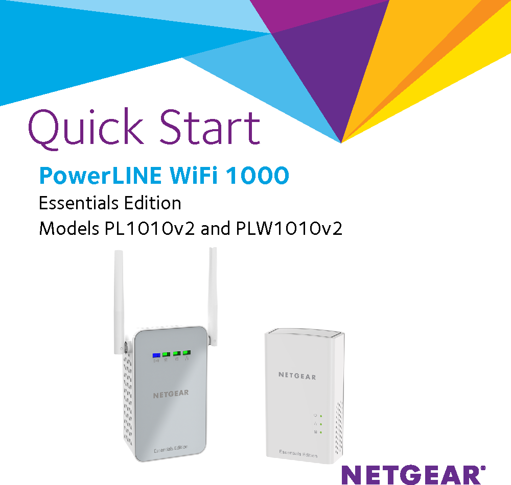 Quick StartPowerLINE WiFi 1000Essentials EditionModels PL1010v2 and PLW1010v2