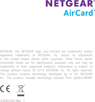 Page 12 of 12 - Netgear Netgear-Aircard-762S-O2-Quick-Start-Manual-  Netgear-aircard-762s-o2-quick-start-manual