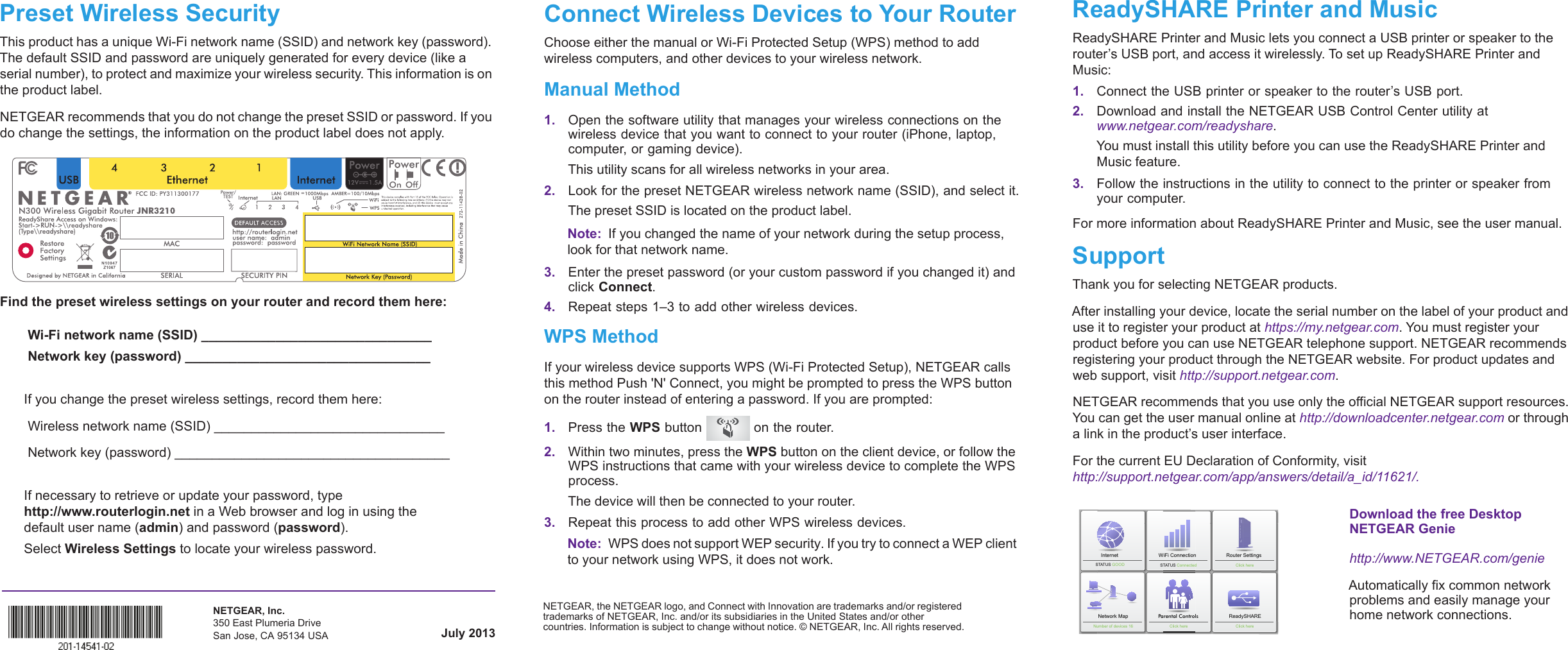 Page 2 of 2 - Netgear Netgear-Jnr3210-Quick-Start-Guide N300 Wireless Gigabit Router With USB JNR3210