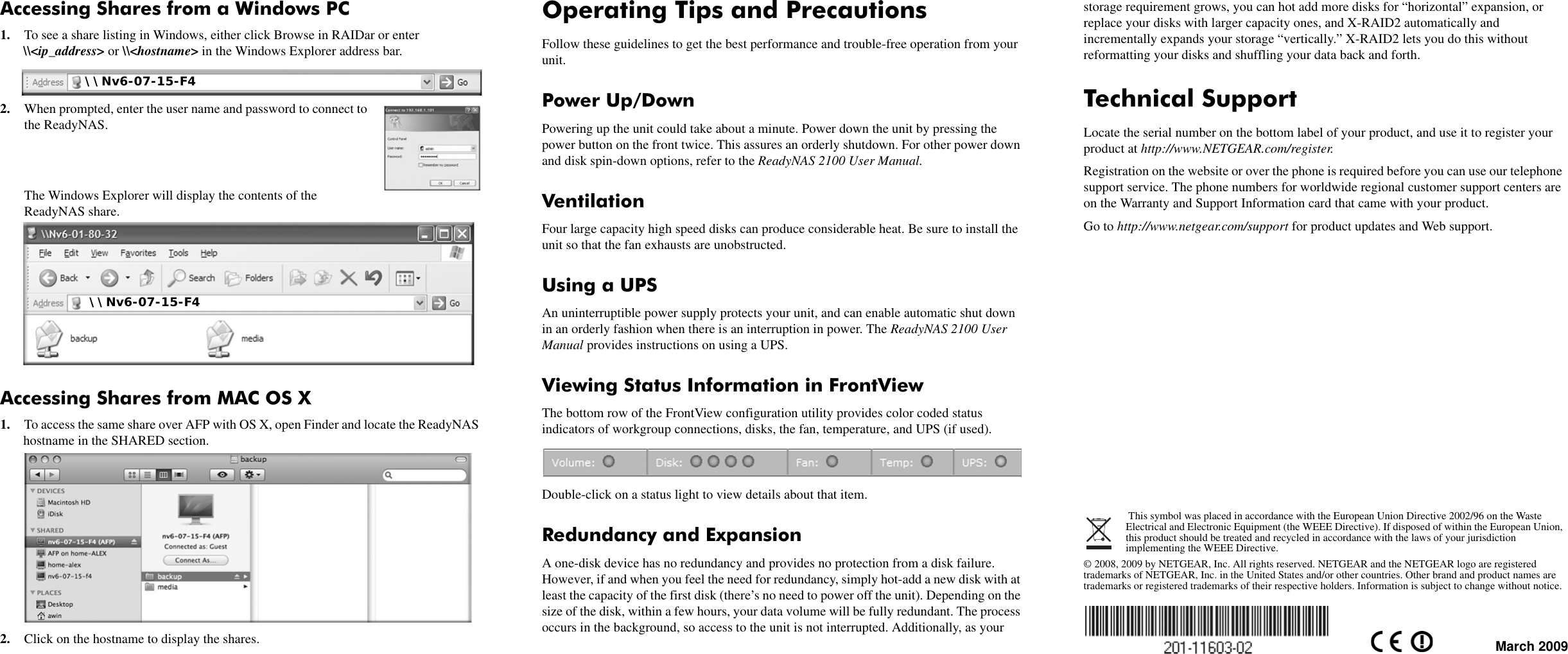 Page 2 of 2 - Netgear Netgear-Readynas-2100-Users-Manual- ReadyNAS_2100_IG_06Feb09  Netgear-readynas-2100-users-manual