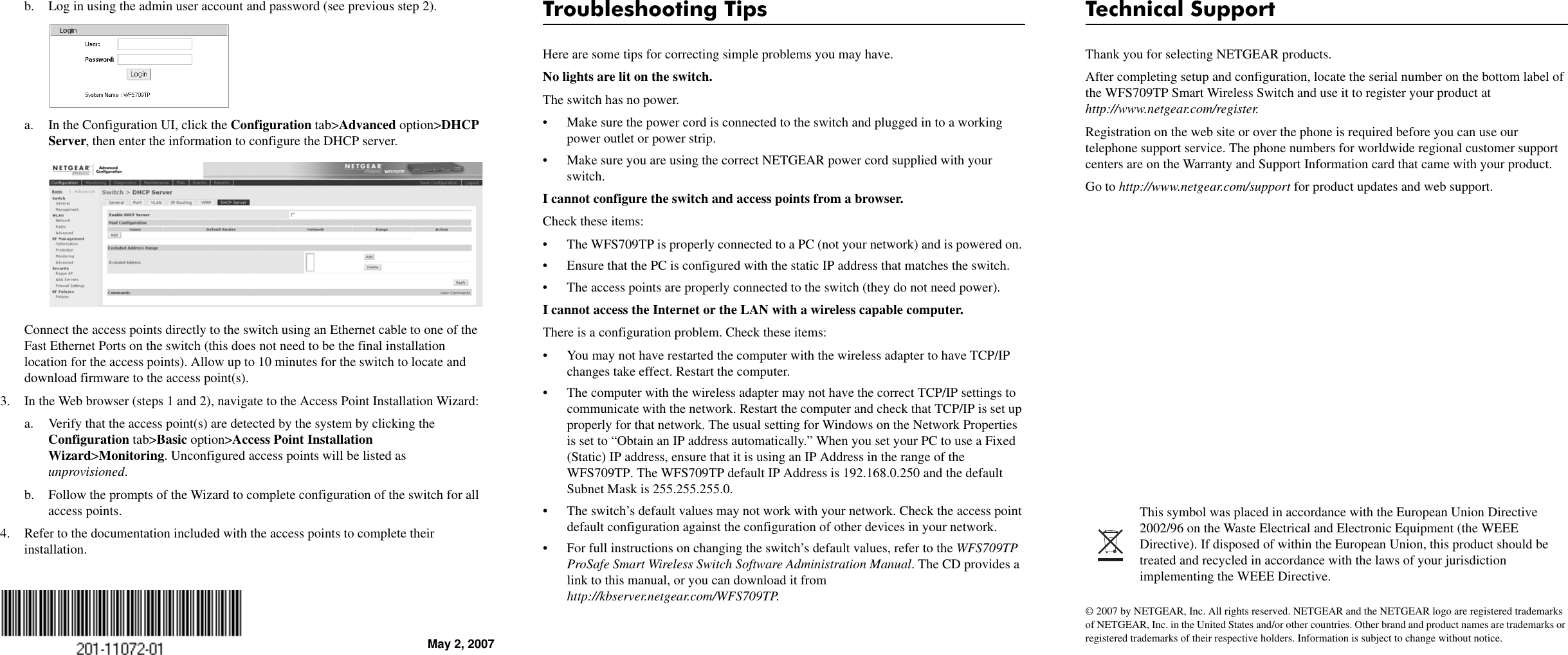 Page 2 of 2 - Netgear Netgear-Wfs709Tp-Installation-Guide- WFS709TP_IG  Netgear-wfs709tp-installation-guide