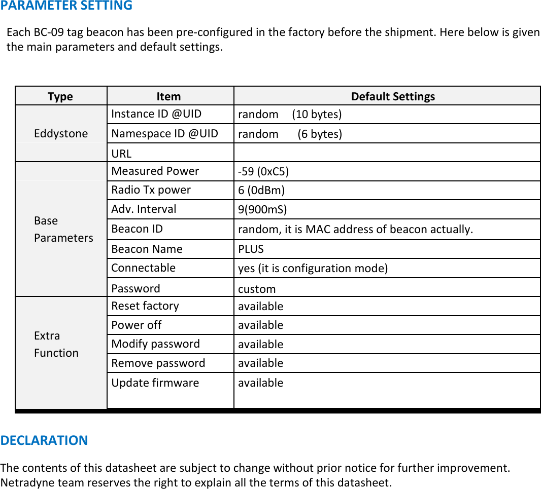 Page 3 of Netradyne BC09 Netradyne Bluetooth Beacon BC09 User Manual 