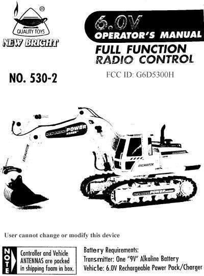 Radio Control Toy Vehicle TX User Manual