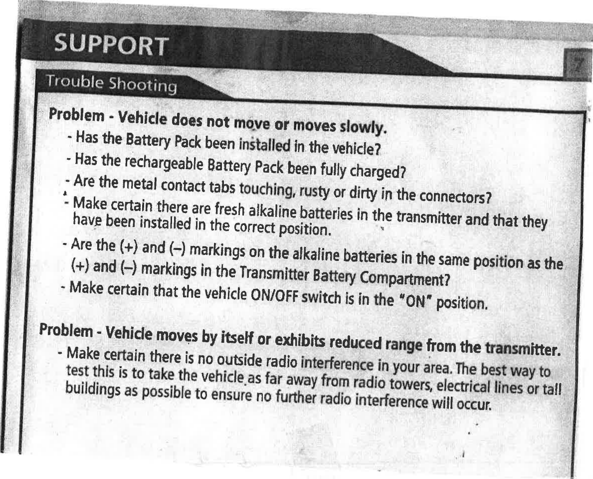 Page 11 of New Bright Co GF3725B TOY Receiver User Manual 