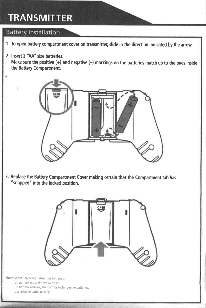 Page 3 of New Bright Co GF3725B TOY Receiver User Manual 