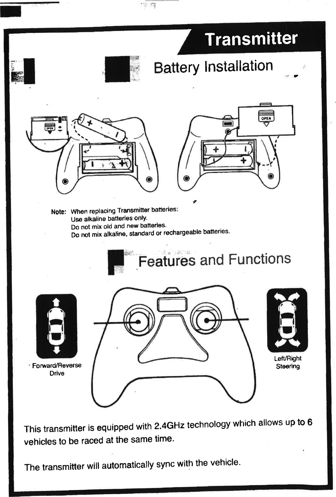 Page 5 of New Bright Co GF64ARR TOY Receiver User Manual 