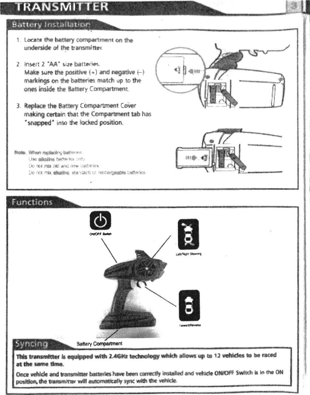 Page 5 of New Bright Co GGH3P TOY Transmitter User Manual 