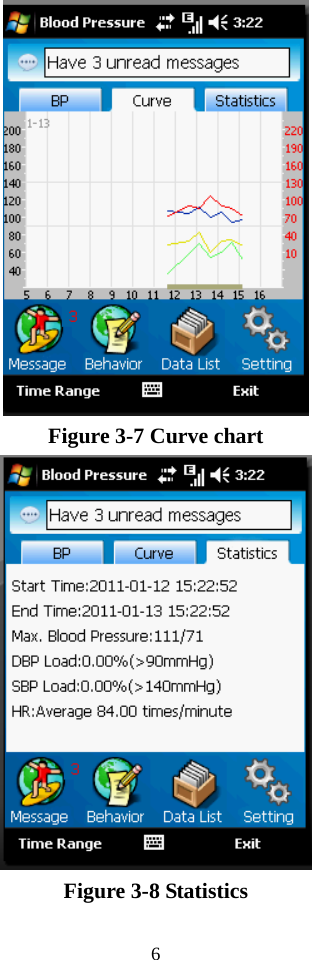 6  Figure 3-7 Curve chart  Figure 3-8 Statistics 