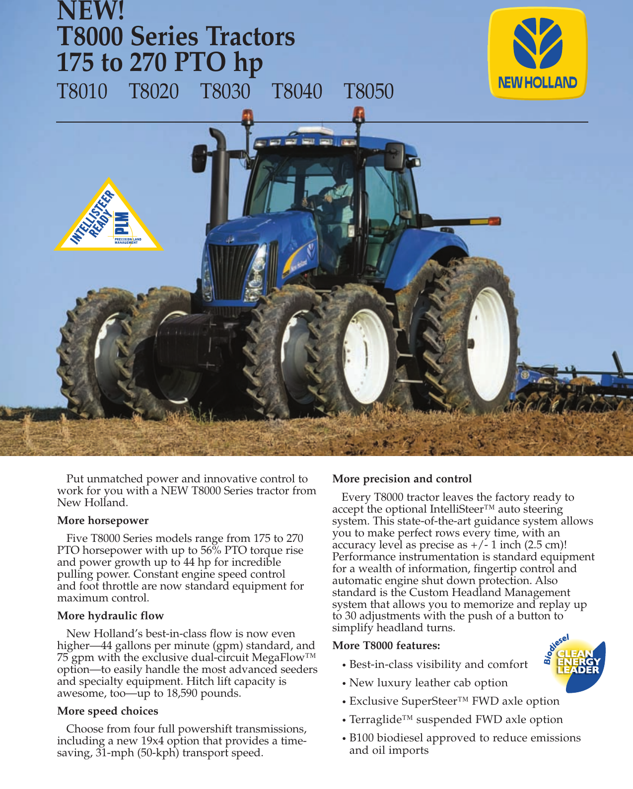 Page 1 of 2 - New-Holland New-Holland-T8010-Users-Manual- T8000 Flysheet  New-holland-t8010-users-manual