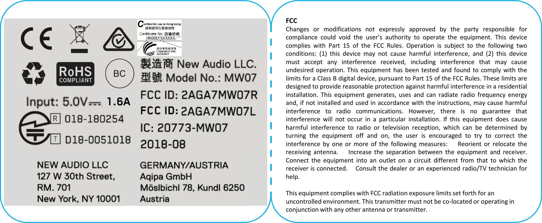 FCCChanges or modifications not expressly approved by the party responsible forcompliance could void the user’s authority to operate the equipment. This devicecomplies with Part 15 of the FCC Rules. Operation is subject to the following twoconditions: (1) this device may not cause harmful interference, and (2) this devicemust accept any interference received, including interference that may causeundesired operation. This equipment has been tested and found to comply with thelimits for a Class B digital device, pursuant to Part 15 of the FCC Rules. These limits aredesigned to provide reasonable protection against harmful interference in a residentialinstallation. This equipment generates, uses and can radiate radio frequency energyand, if not installed and used in accordance with the instructions, may cause harmfulinterference to radio communications. However, there is no guarantee thatinterference will not occur in a particular installation. If this equipment does causeharmful interference to radio or television reception, which can be determined byturning the equipment off and on, the user is encouraged to try to correct theinterference by one or more of the following measures: Reorient or relocate thereceiving antenna. Increase the separation between the equipment and receiver.Connect the equipment into an outlet on a circuit different from that to which thereceiver is connected. Consult the dealer or an experienced radio/TV technician forhelp.This equipment complies with FCC radiation exposure limits set forth for an uncontrolled environment. This transmitter must not be co-located or operating in conjunction with any other antenna or transmitter.