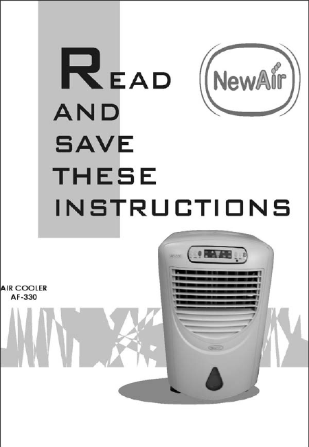 Page 1 of 4 - Newair Newair-Air-Cooler-Af-330-Users-Manual-  Newair-air-cooler-af-330-users-manual