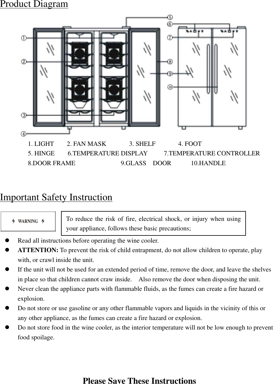 Newair Aw 320Ed Users Manual INSTRUCTION