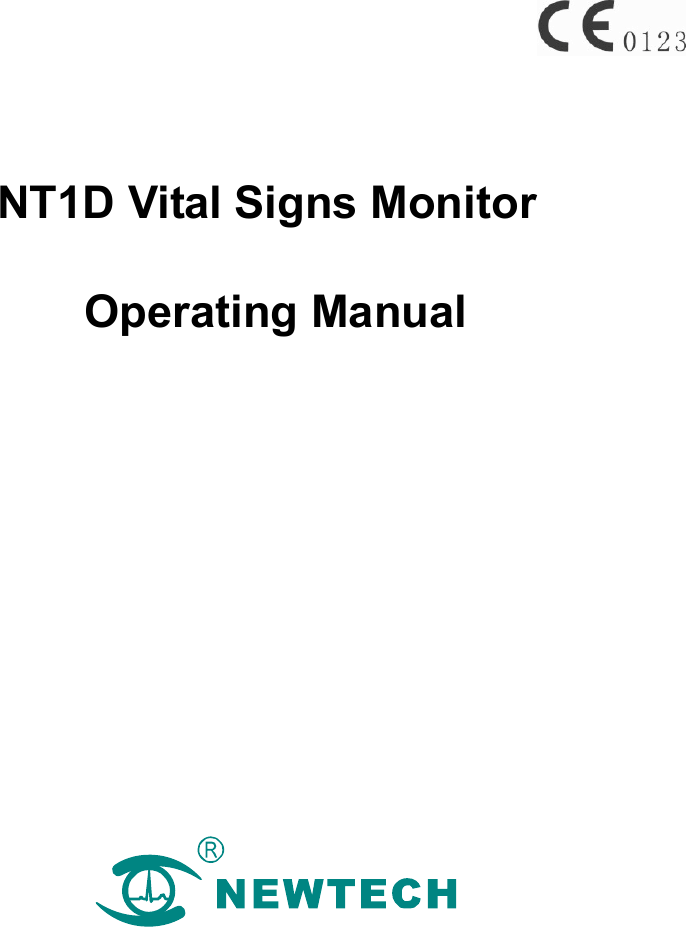           NT1D Vital Signs Monitor  Operating Manual                      