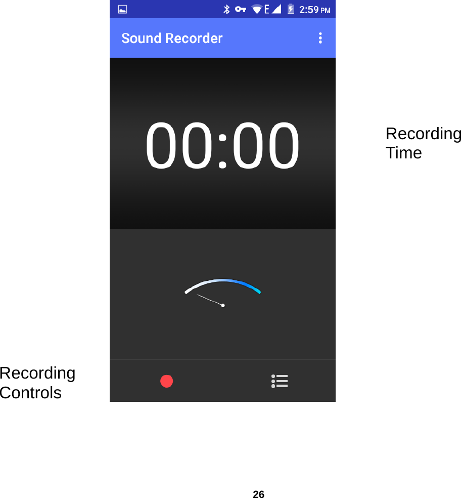   26                                 Recording Controls Recording Time 