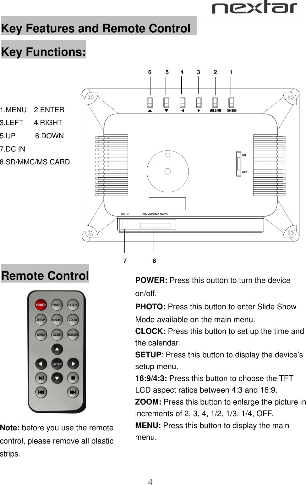 Page 5 of 8 - Nextar Nextar-N7-110-Users-Manual N7-110 Manual