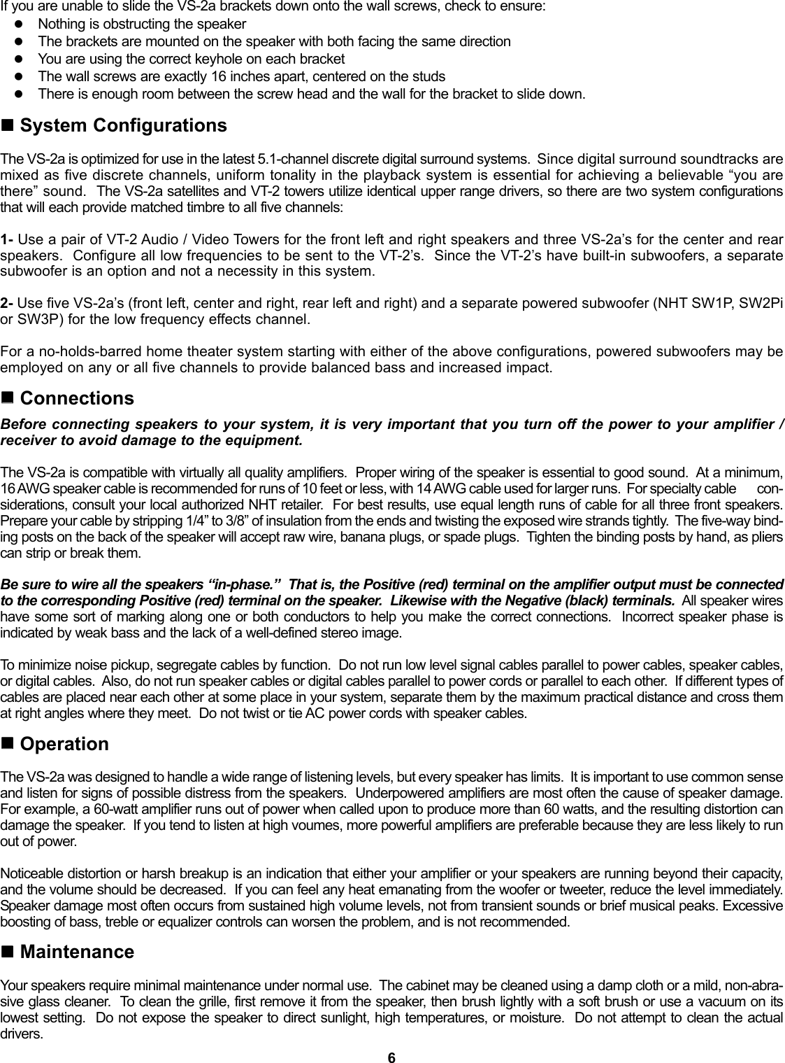 Page 6 of 7 - Nht Nht-Vintage-Vs-2A-Users-Manual- Vs2aman Nht-vintage-vs-2a-users-manual